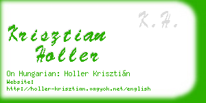 krisztian holler business card