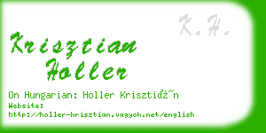 krisztian holler business card